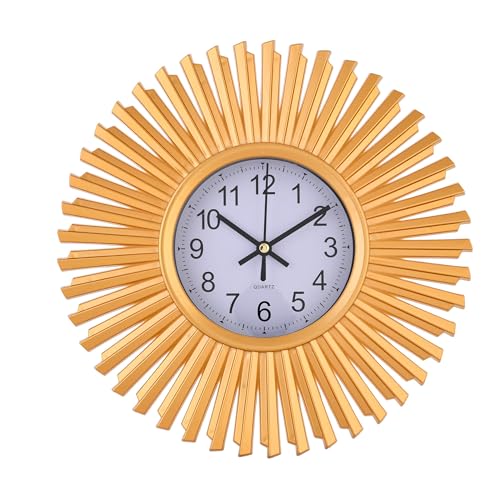 Image of Xtore Modern Round Wall Clock with Luxurious Golden Finish (Pack of 1, Gold)
