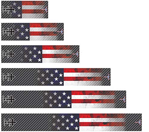 White Water Archery Carbon Fiber Laminated for God and Country American Flag Fade 2 Arrow Wraps 15 Pc Pack Choose Length Width (4, 1)