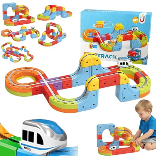 �y2026�V�^�E���d�͔S���z�}�O�l�b�g�����[���J�[�d����ԃZ�b�g DIY ���̋O�� ABS�f�� ���S���S �N���G�C�e�B�u�ȃC���^���N�e�B�u�ߋ� ���R�ȑg�ݍ��킹 USB�[�d�� �q���p����ߋ� �z���͈琬 �j�̎q ���̎q �a�����v���[���g