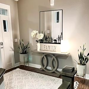 Chende 28” x 36" Black Decorative Wall Mirror, Elegant Living Room Mirror with Metal Bear, Trees, Deer Patterns, Large Decor Mirror for Dining Room, Bedroom Chende 28 x 36 Black Decorative Wall Mirror Elegant Living Room Mirror with Metal Bear Trees Deer Patterns Large Decor Mirror for Dining Room Bedroom