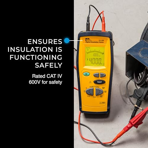 Image of IDEAL INDUSTRIES INC. 61-795 Hand-Held Insulation Tester, 250 /500 /1000V Test voltages