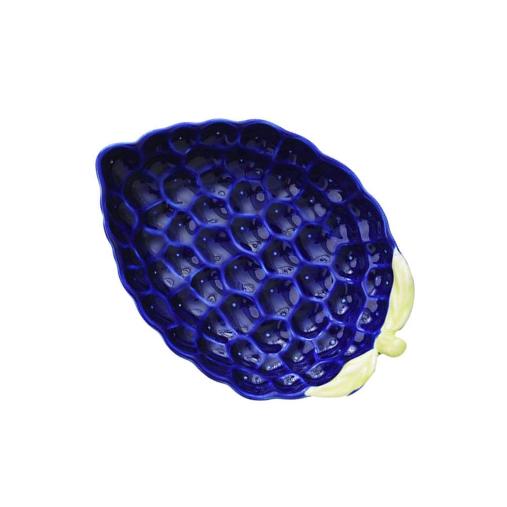 Luxshiny Cutlery Tray Dried Fruit Dish Fruit Shaped Bowls Ceramic Grape Plate Bowl Dessert Bowl Porcelain Dried Fruit Serving Platter Candy Nut Bowl for Snacks Fruit Salad Dinner Bowls Jewelry Tray