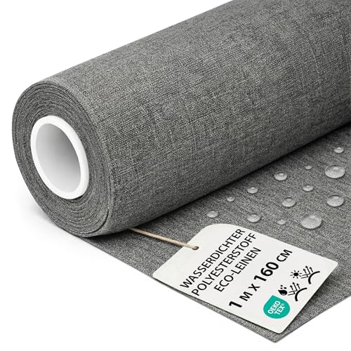Tissu imperméable au metre 1 M x 160cm - Tissus résistant à l'eau pour extérieur idéal pour meubles coussins housses d'extérieur accessoires de jardin et...