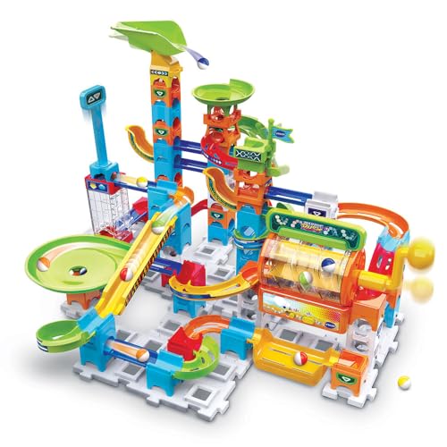 VTech - Marble Rush, Circuit à Billes Électronique Super Action Set Electronic L200E, Jeu de Construction, 102 Pièces, 10 Billes, Cadeau Enfant Dès 4 Ans -...