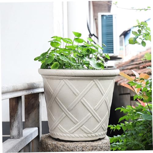 Pots de fleurs en plastique romain vintage 18 cm pour éviter l'excès d'eau - 5