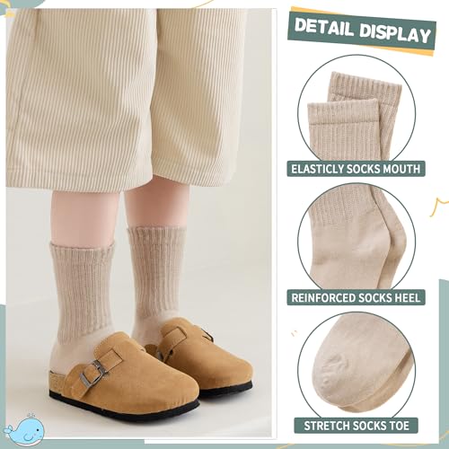 DoSmart Kids Girls Boys Socks Youth Teen Athletic Sport Basketball Soft Breathable Cotton Crew Socks 5 Pairs4