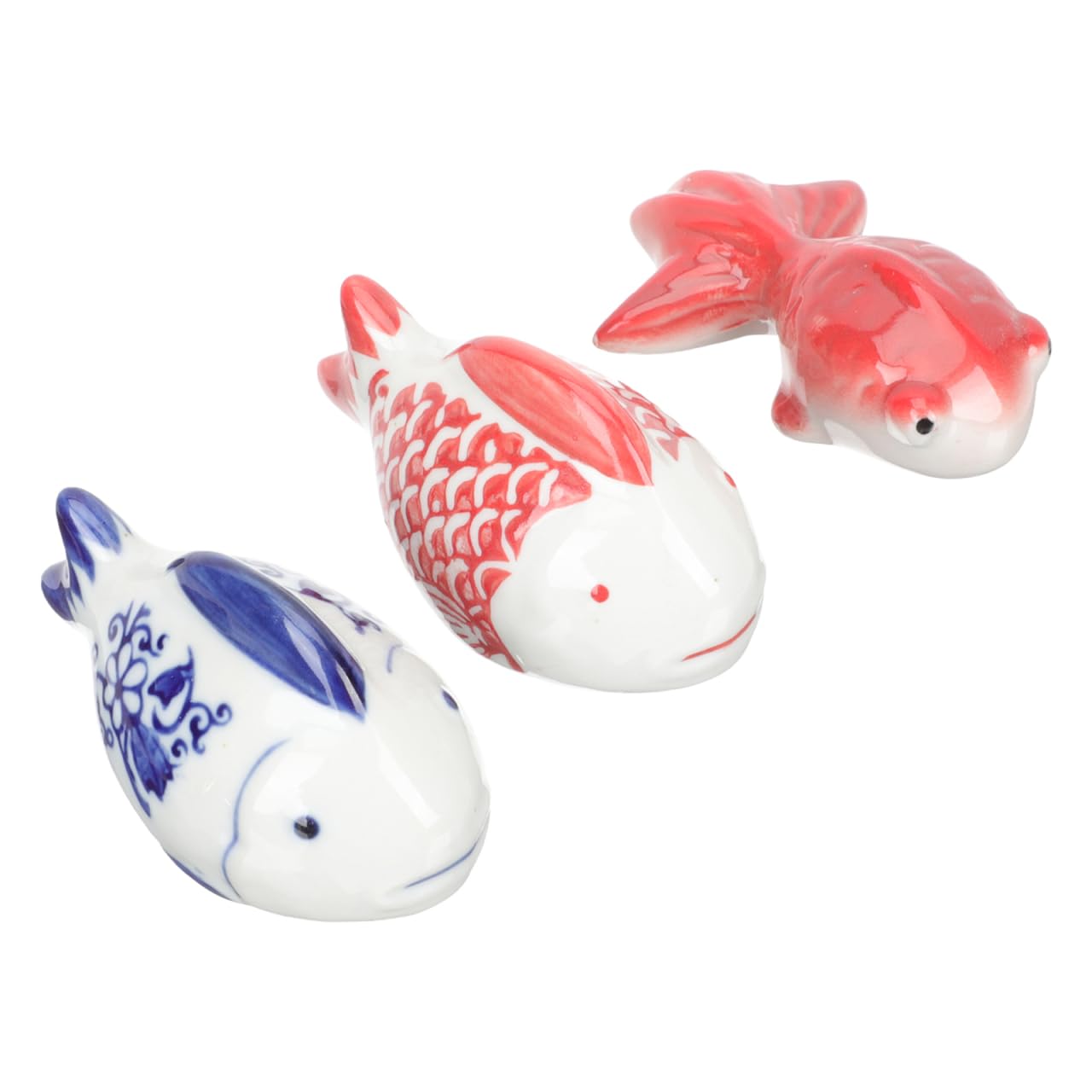 Housoutil 3pcs Vivid Ceramic Fish Ornaments Floating Fish Bowl Decorations Aquarium Rocks Realistic Tank
