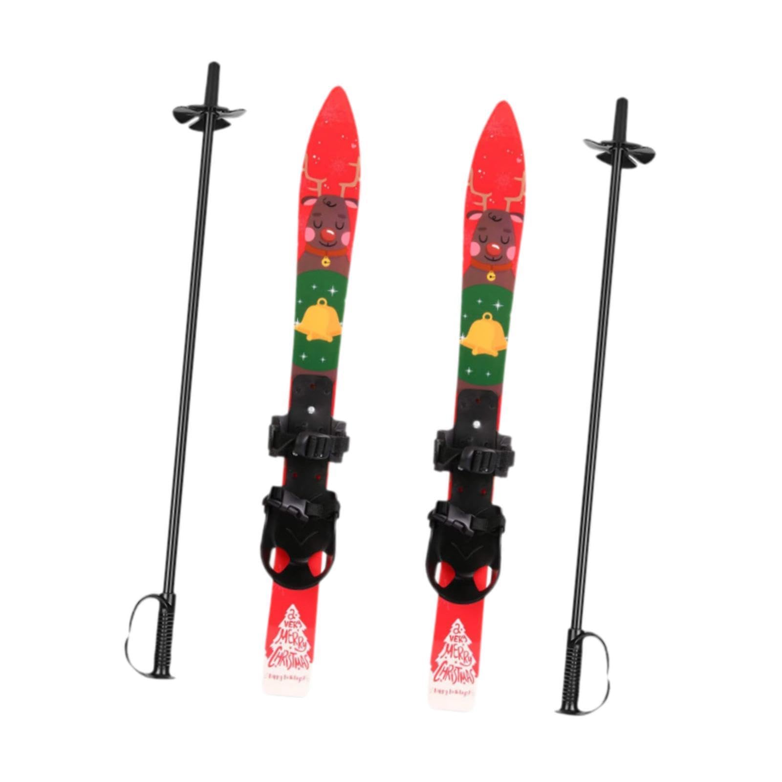 Skiboards Snowblades et bâtons Planches de Ski pour Enfants avec Fixations universelles Garçons Filles Snowboard Snow Short Skis