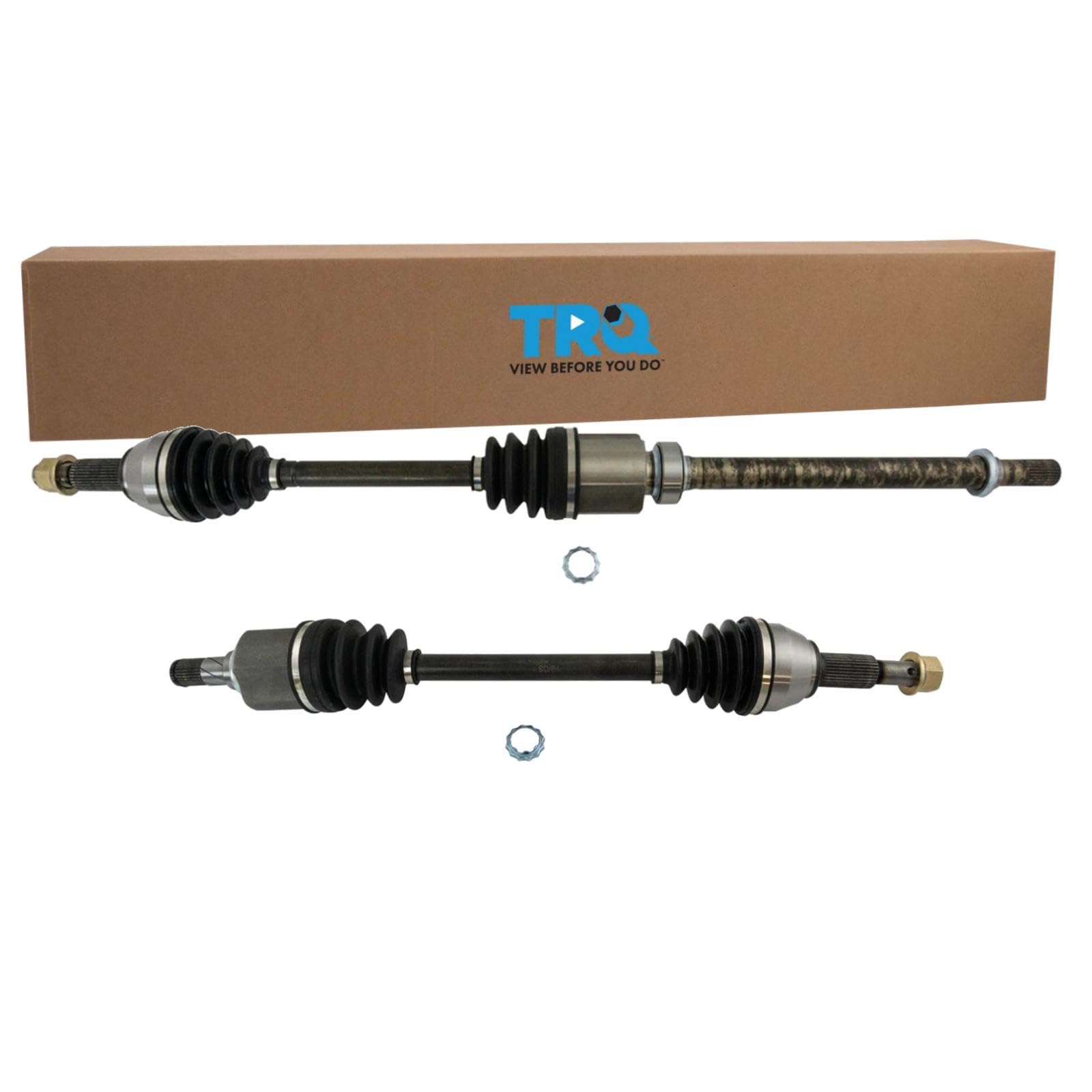 TRQ Front Driver and Passenger Side CV Axle Assembly Set 2 Piece Compatible with 2013 Nissan Altima Sedan 2.5L 2014-2018 Altima 2.5L