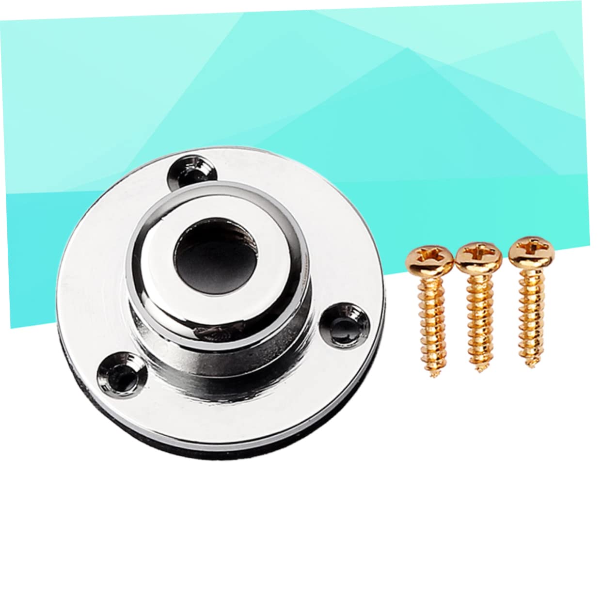 Totority Guitar Screw Kit with Endpin Jack Plate Chrome Perfect for Guitar and Bass End Pins
