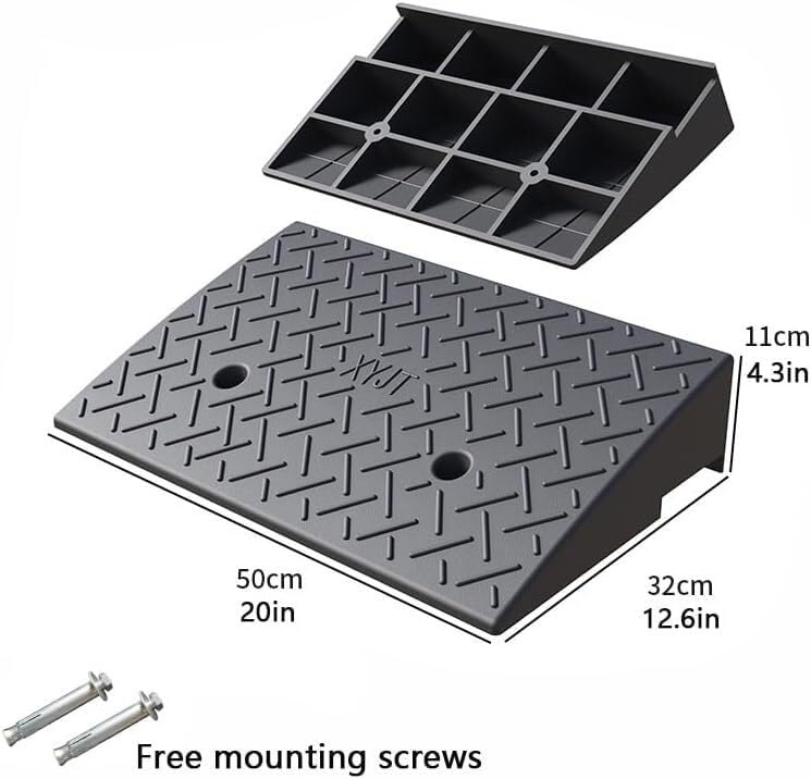Rampy antypoślizgowe Rampy przejściowe progowe Rampy krawężnikowe Gumowe rampy podjazdowe Rampy wjazdowe(50 * 32 * 11cm)
