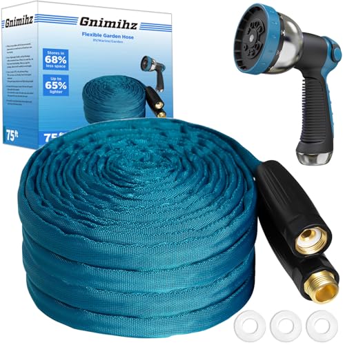 Gnimihz Garden Hose 75ft, Made of TPE(Not PVC),...