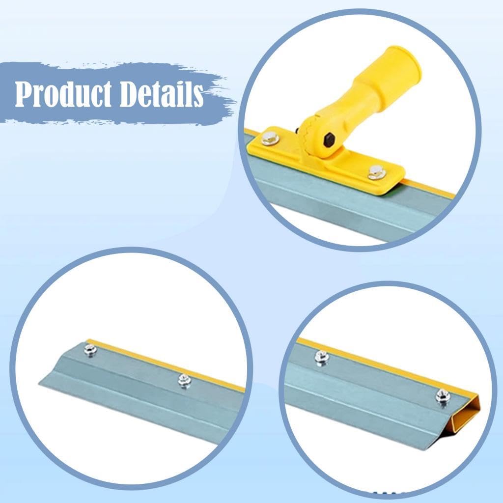 Epoxy Squeegee Espátula Extensora para Piso Nivelador Ranurado Rastrillo de Cemento Herramienta para Nivelación Elaborado en Acero al Carbono