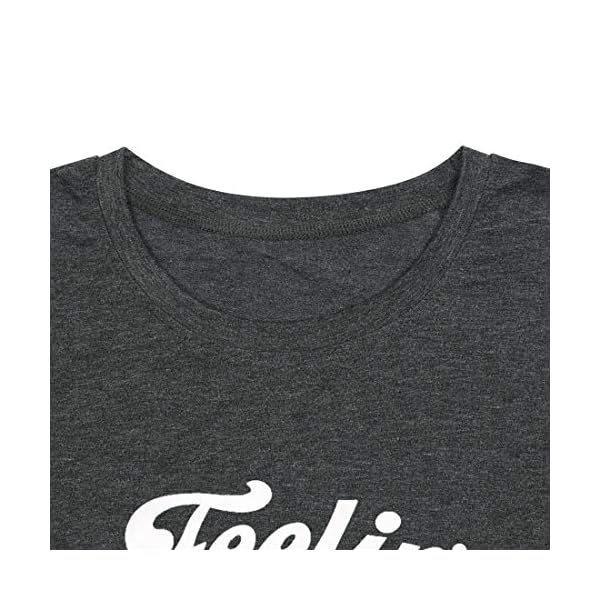 MOUSYA Women T-Shirt Feelin' Willie Good Letter Printed Graphic Shirt Top Casual Vacation Short Sleeve Tee Shirt