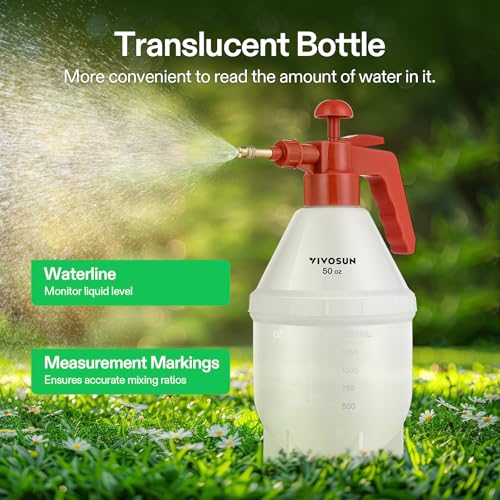 Image of VIVOSUN 50oz Pump Sprayer, Handheld Garden Water Sprayer Bottle (Pack of 2)