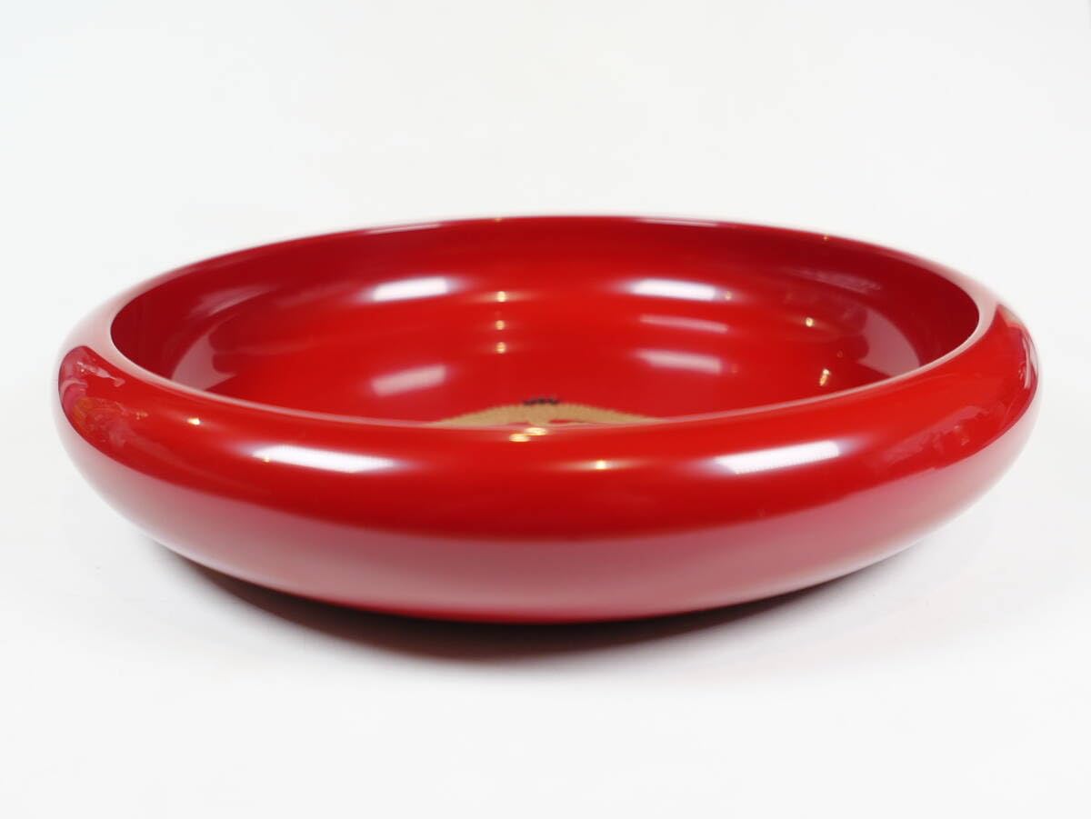 Amazon.co.jp: 輪島塗 天然木 漆器 金彩 菓子鉢 朱7.5 向鶴蒔絵 直径 
