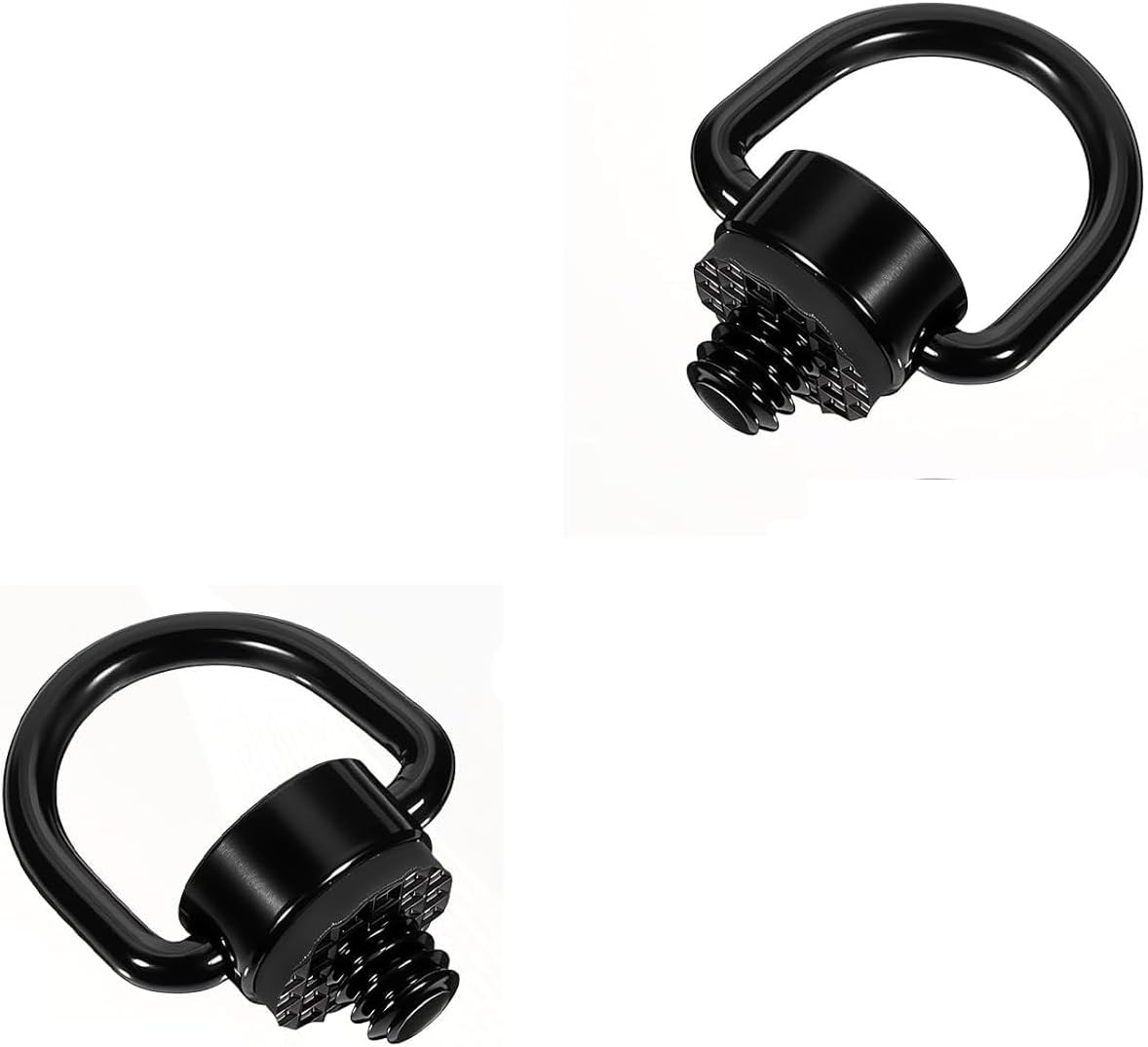 Camera D-Ring Screw Mount with 1/4-20 Inch Thread with Rubber Padded | Quick Release Folding Ring Screw for Camera, Tripod, Cage & Shoulder Strap (Pack Of 2)