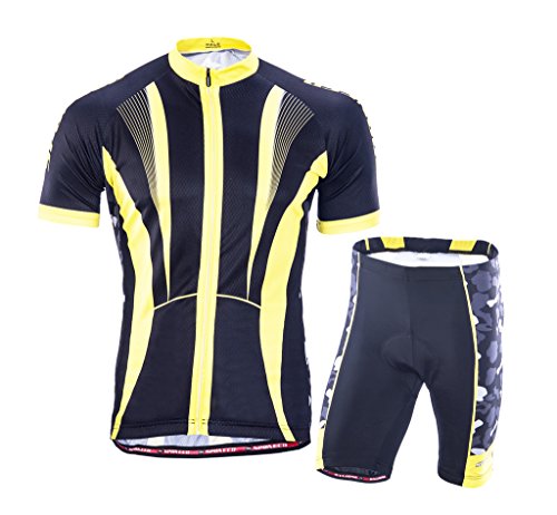 Mens Cycling Sets Bike Jersey and Shorts Padded Clothes for Riding XXL