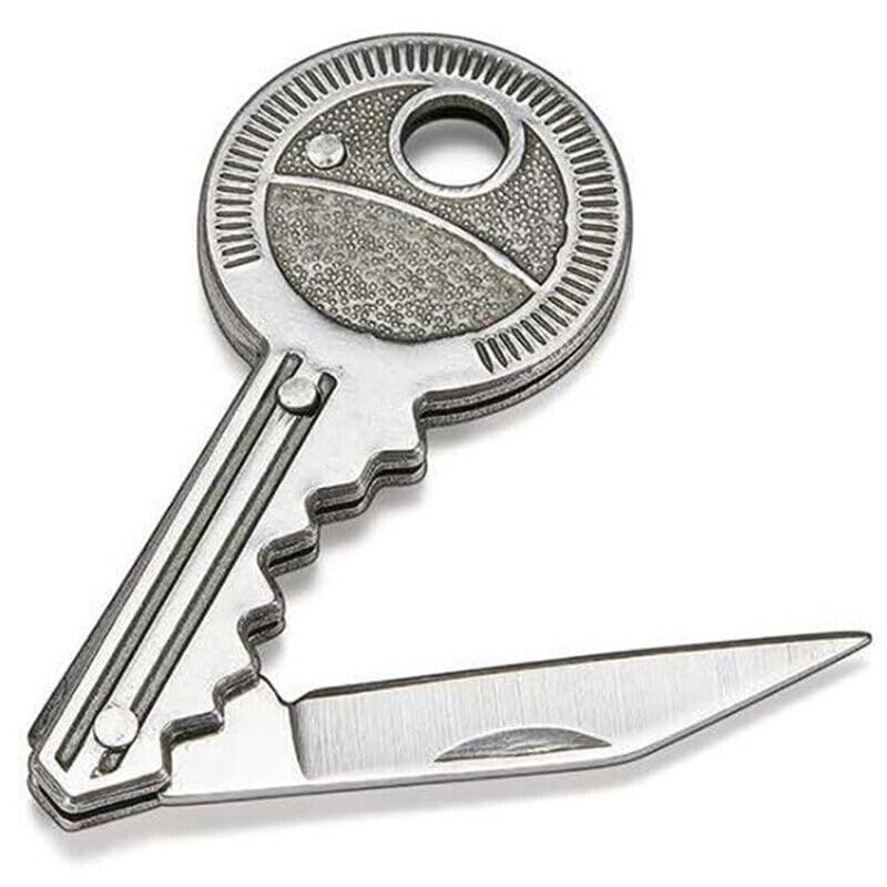Schlüsselmesser, Schlüssel Messer, Schlüsselanhänger Messer, kleines Taschenmesser klein in Schlüsselform, Brieföffner Paketmesser