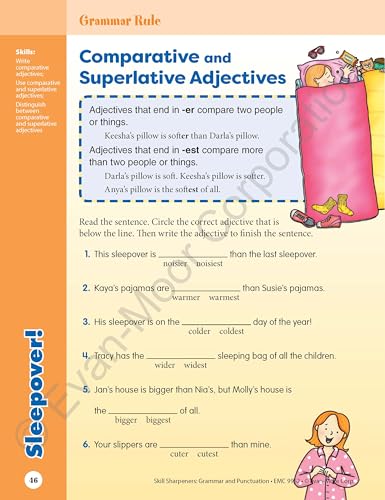 Evan-Moor Educational Publishers 9952 Evan-Moor Skill Sharpeners Grammar And Punctuation Workbook, Grade 2, Nouns, Verbs, Sentence Structure, Subject, Predicate, Language Handbook thumb #2