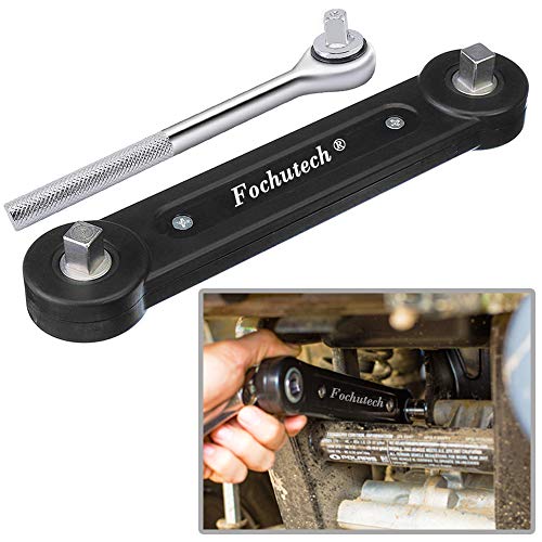 Fochutech Universal Extension Wrench, Pro Ratchet Wrench Extender, Work with 3/8 Drive Socket Wrench Ratchet Set, Access to Tight Spaces Easily, Home Car Repair Tool (3/8" Drive Dual Head)