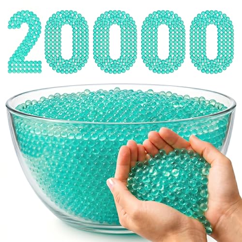 Image of Gel Balls 7-8mm Water Bullets for Blaster Gun, High Absorbent Water Beads Ammo, Non-Toxic Gel Blaster Refill Balls for Shooting Practice, Decoration & Play (Green, 20000 Pcs)