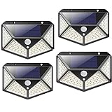 【3 modos inteligentes】 Las luces solares del jardín tienen 3 modos inteligentes para su elección: modo de luz larga fuerte, modo de sensor de luz tenue, modo de sensor de luz fuerte. El sistema de sensor de movimiento PIR actualizado detecta movimiento de hasta 10-16 pies, satisface sus diferentes necesidades.