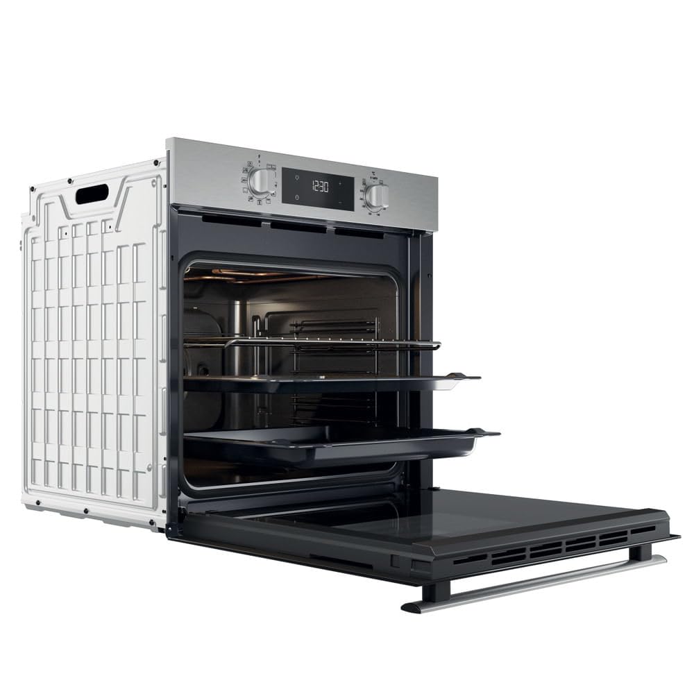 WHIRLPOOL OMR58HR0X - Forno da Incasso Elettrico Ventilato 71L, 8 Programmi, Grill Turbo per Pizza e Grandi Pasti, Funzione Autopulente SmartClean, Classe A+, Elettrodomestici Cucina 59,5Lx59,5Hx55,1P