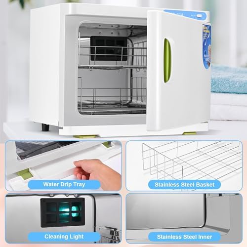 Professional Towel Warmer Cabinet - Fast Heating Towel Heater for Spa, Salon, Barber, Hotel & Home Use - Ideal for Towels & Beauty Tools - White A