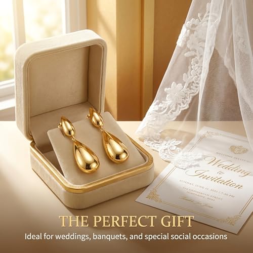 Aretes estilo lágrima doble clip para mujer miniatura 5