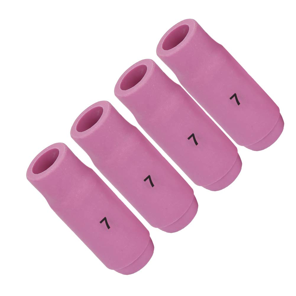 Ausla 10 Uds. Tazas con Boquilla de Cerámica 10N50 10N46#4#8 Soplete de Soldadura TIG 5 Tamaños Tazas con Boquilla de Cerámica (Boca 11mm 10N47(7#))