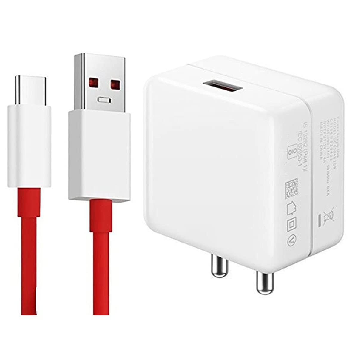 80W Type-C Charger for Op-po Reno14 F Original QC Adapter Type C 3.0A High Speed Fast Turbo Charge QC 3.0 Smart SinglePort with 1m Type-C Red Charging & Sync Cable (White, Dash, SE.AN8)-image-24