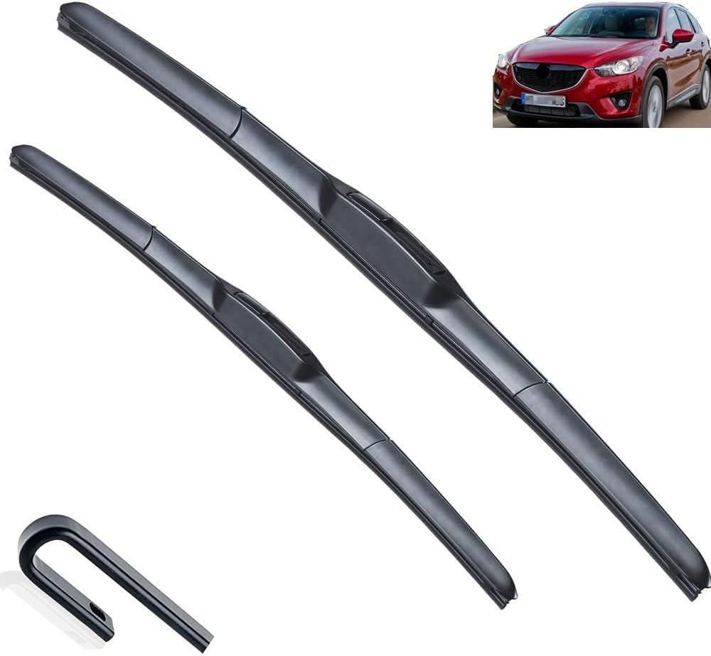 MadongJ Windshield Windscreen Wiper Blades for Mazda CX-5 CX5 2012-2017, Replacement Blades All-Weather Performance Streak-Free Windshield Wipers