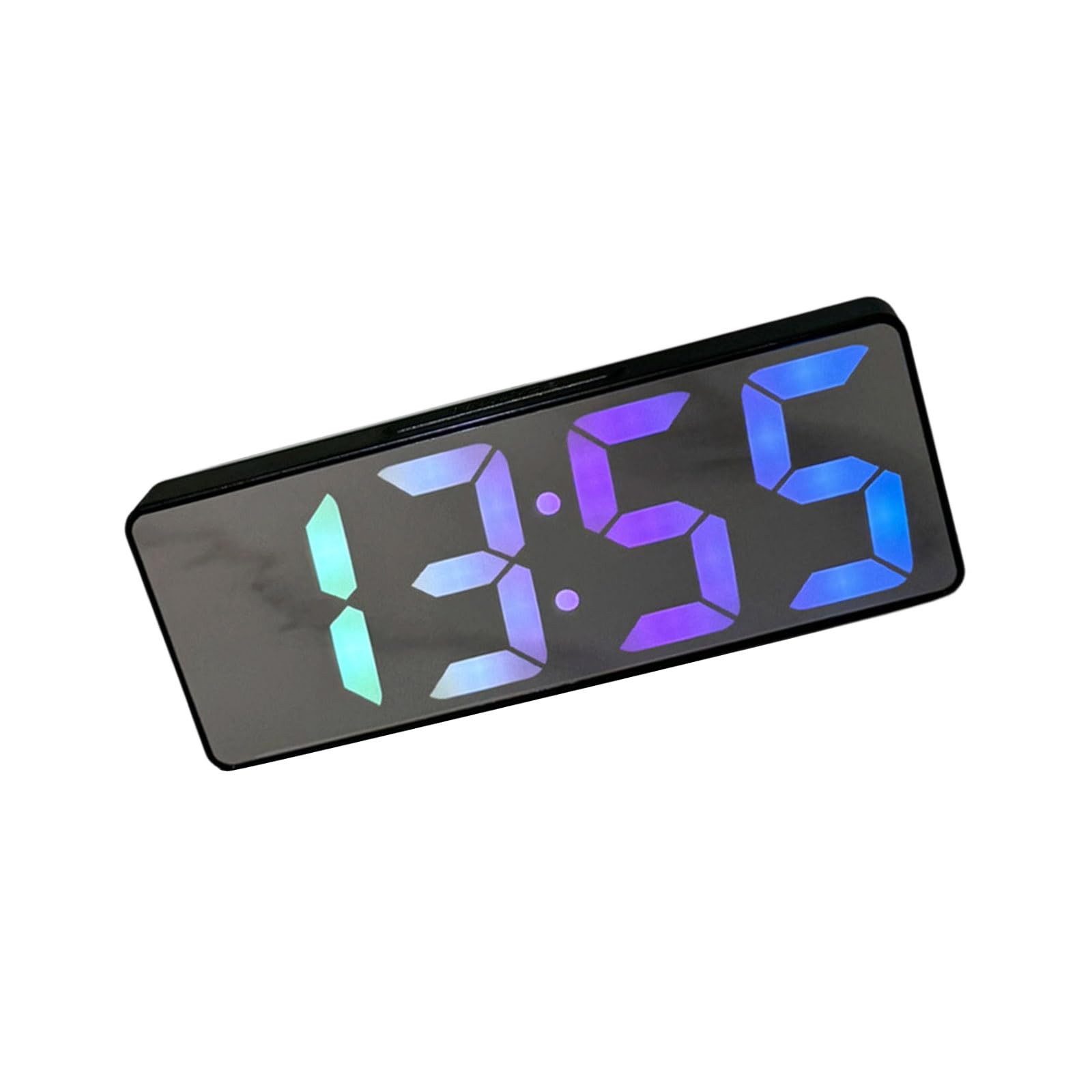 Jazuaiao Digital Clock with Temperature Display LED Mirrored with Accurate Timekeeping for Students and Professional USB Battery Joint Rule