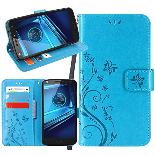 Moto Droid Turbo 2 Case, Linkertech [Kickstand Feature] PU Leather Wallet Flip Pouch