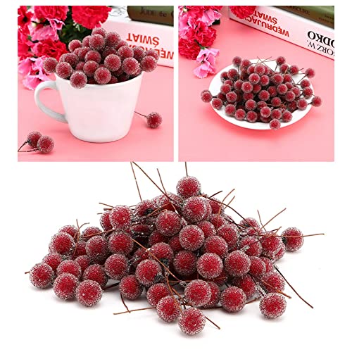 100 Pezzi Bacche di Agrifoglio Glassate