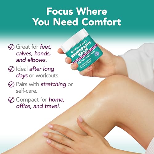 Image of OWELL NATURALS Neuropathy Healing Balm, Fast Acting, with Frankincense, Myrrh, Coconut Oil & Beeswax, Natural Ingredients - Soothe, Protect & Repair, 4 oz (Pack of 1)