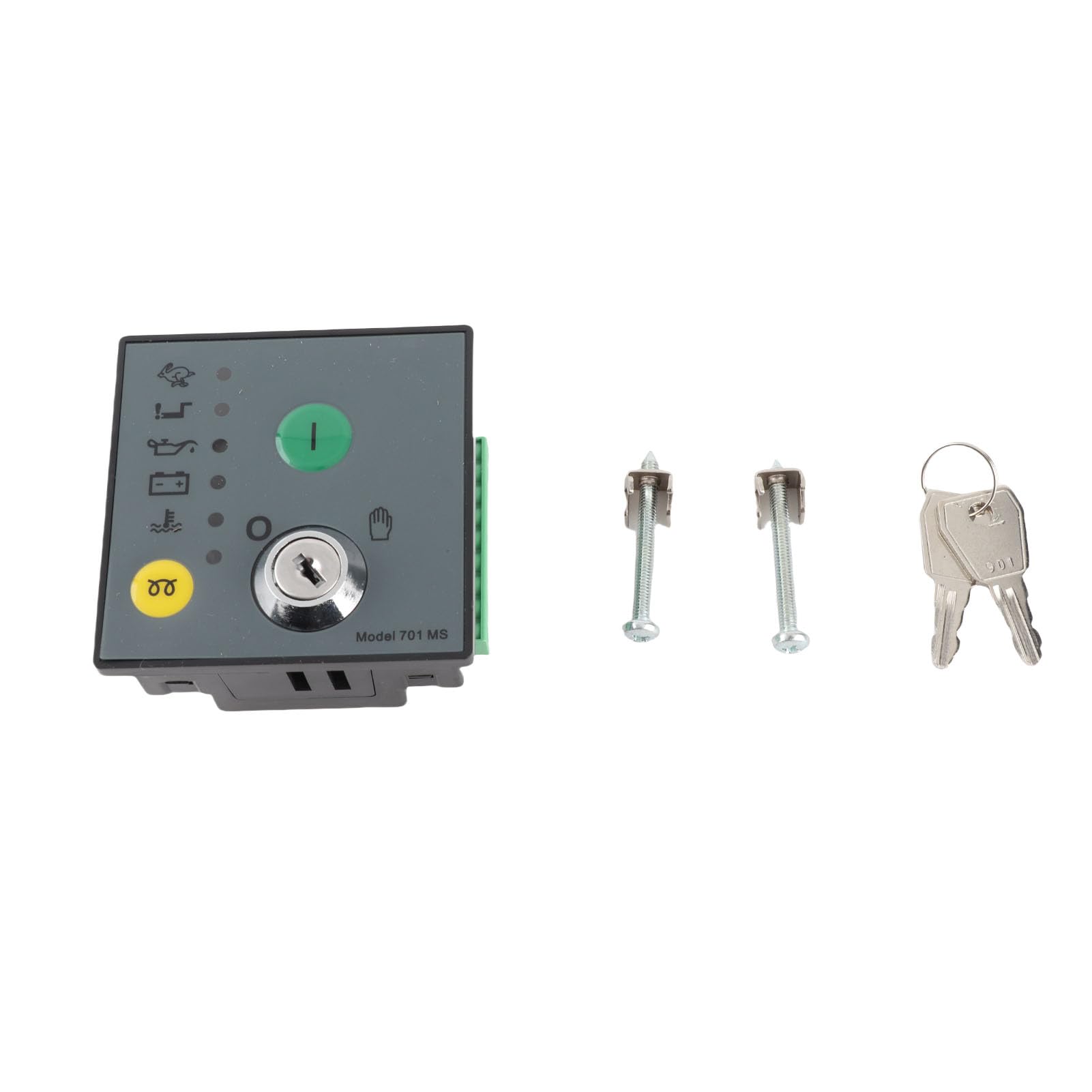 Manual Start Generator Controller Module, Genset Control Panel, 701KMS with LED Fault Indicator - Microcomputer Control, Emergency Stop, Ideal for Generator Set Protection