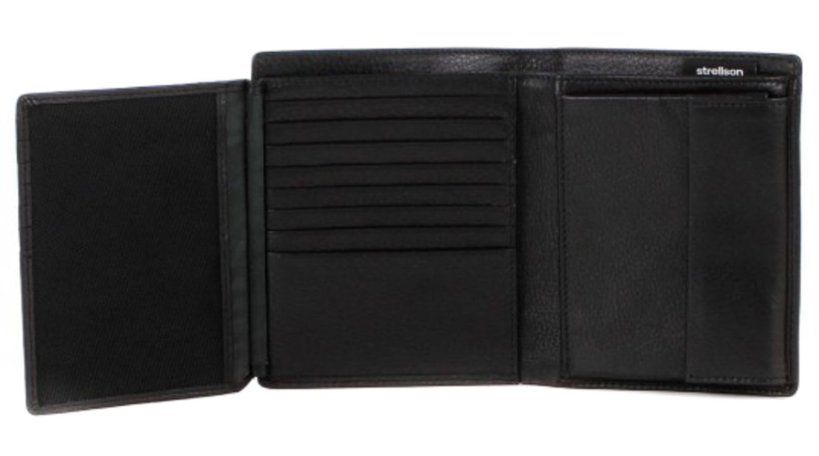 Strellson Carter BillFold V15 4010001187 Herren Geldbörsen 12x10x1 cm (B x H x T), Schwarz (black 900)
