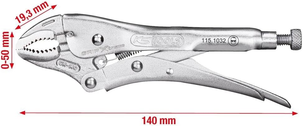 KS TOOLS Locking Pliers, 50mm, 140mm