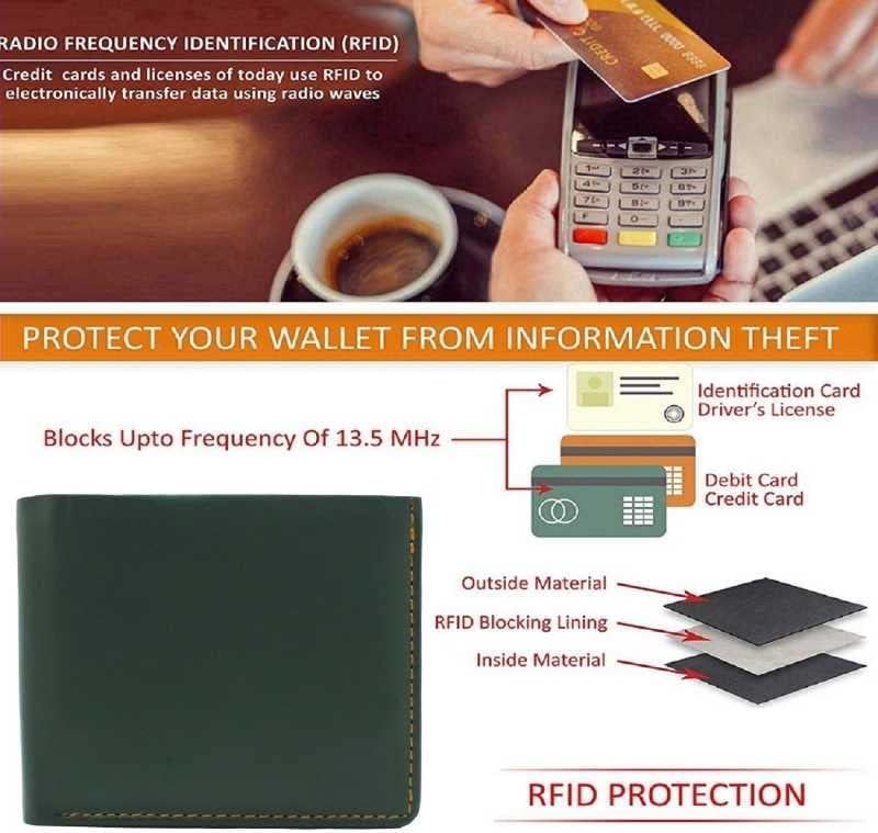 Miniatura 5 de Province D Elite Cartera delgada RFID de piel auténtica verde forro polar verde con licencia oficial de star wars silent one crew