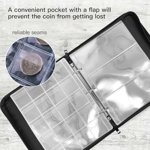 Álbum de colección de monedas de alta resistencia con fundas térmicas e impermeables 3