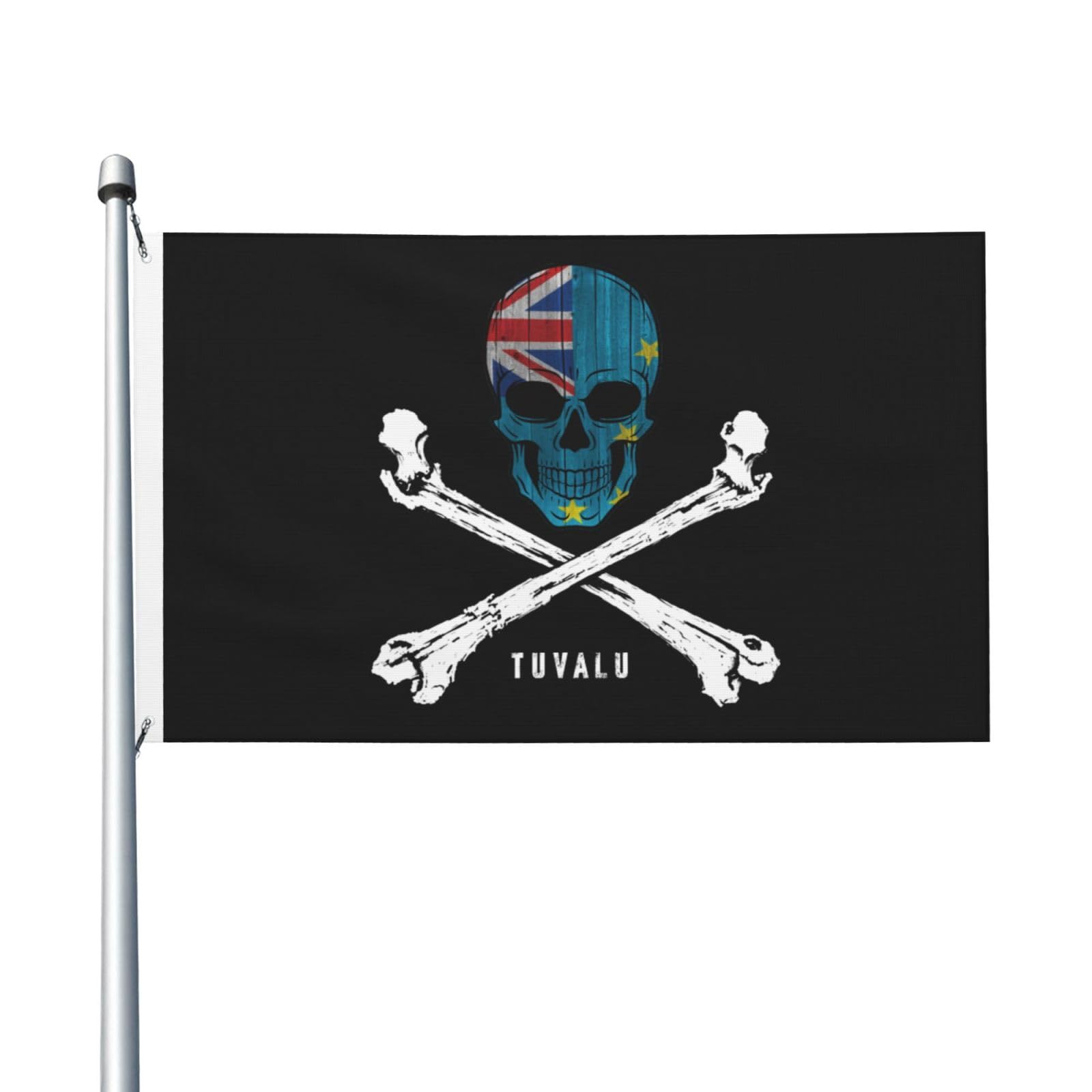 Amazon.com : Yomconect Skull Skeleton Bone Tuvalu Flag 3x5 Ft