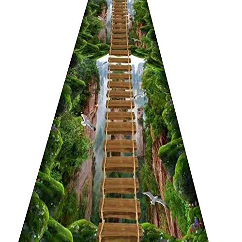 Moqueta corredor 3D de pasillo largo con efecto estereoscópico premium 2