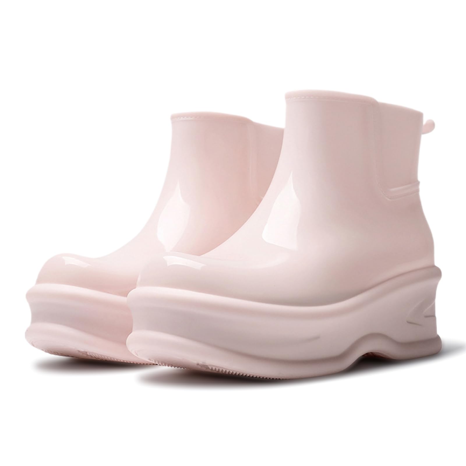 Waterproof Chelsea Ankle Boots For Women Platform Comfortable Slip On Thick Lug Sole Pull On Non Slip Outdoor