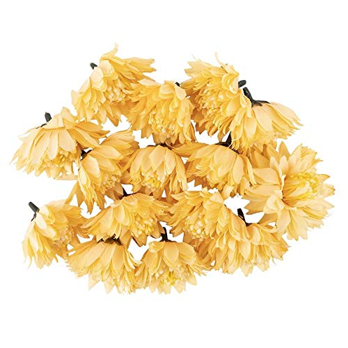Ideen mit Herz Deko-Blüten, Kunstblumen, Blüten-Köpfe, Verschiedene Sorten, ca. Ø 4-5 cm (Dahlie - apricot - 15 Stück)