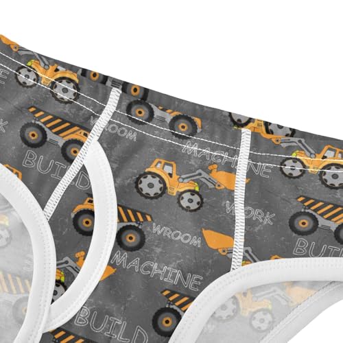Boys' Exclusive Briefs Toddler Underwear 95% Combed Cotton Boxerbriefs 2T Construction Machine Pattern Cars 94