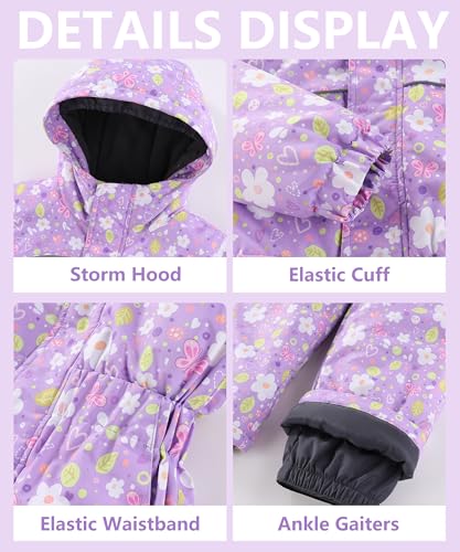 Image of M2C Boys Girls One Piece Snowsuit Winter Warm Ski Coveralls