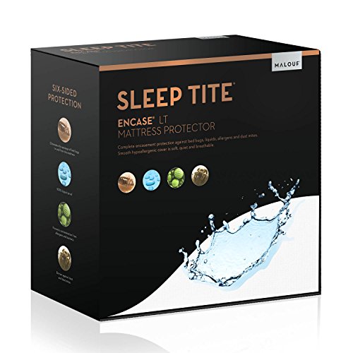 MALOUF LT Bed Bug Proof Waterproof Mattress Encasement Protector-Full, White
