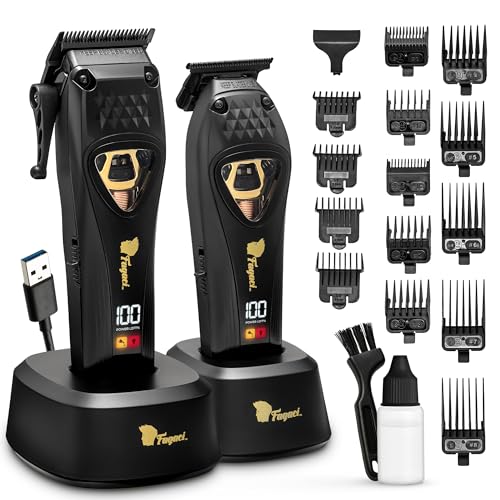 Fagaci Maquina Cortar Pelo Profesional con Cuchillas DLC y Motor Vectorial de Alto Torque, Maquina de Cortar Pelo Hombre con 12.000 RPM, Trimmer 0mm y Cortapelos Hombre Profesional